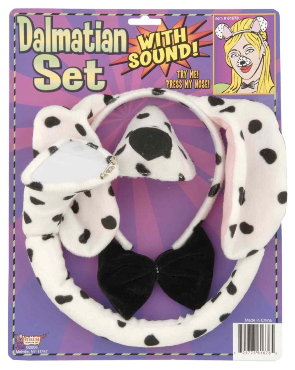 The Costume Center Black and White Dalmatian Sound Set Women Adult